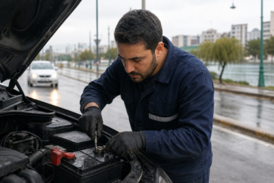 علائم خرابی باتری و راهکارهای فوری وقتی خودرو در رشت استارت نمی‌خورد